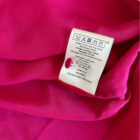 Sezane French Athena Silk Top Cami - Fuchsia Pink - Picture 8 of 8